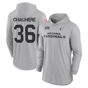 Men's Andre Chachere Arizona Cardinals Gray 2024 Salute to Service Lightweight Performance Long Sleeve Hooded T-Shirt