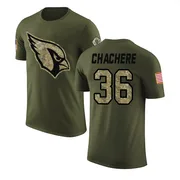 Men's Andre Chachere Arizona Cardinals Legend Olive Salute to Service T-Shirt