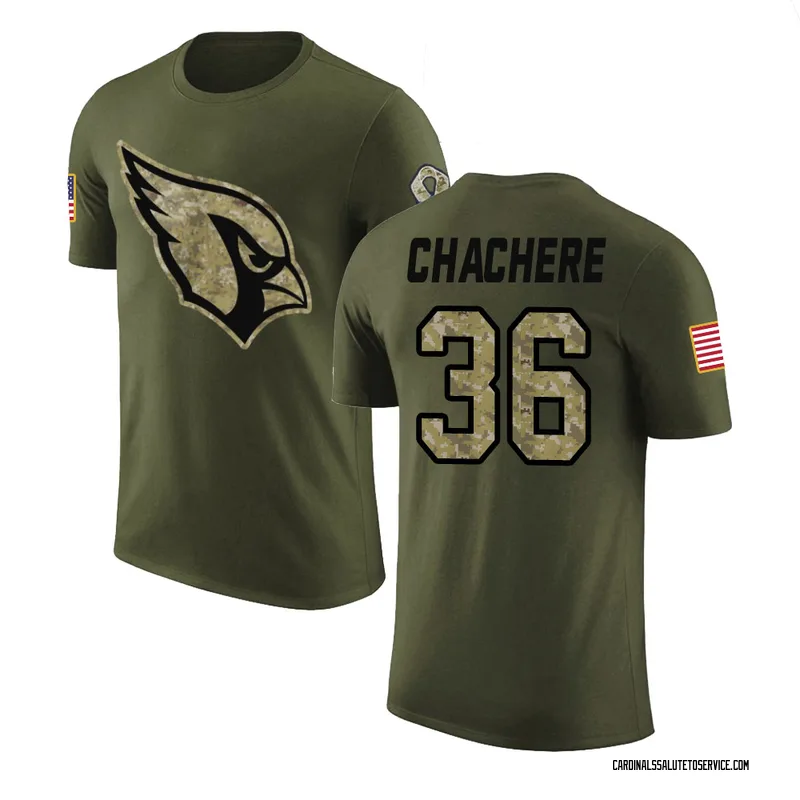 Men's Andre Chachere Arizona Cardinals Legend Olive Salute to Service T-Shirt