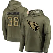 Men's Andre Chachere Arizona Cardinals Olive Salute to Service Pullover Hoodie