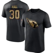 Men's Darren Hall Arizona Cardinals Black 2020 Salute To Service Performance T-Shirt