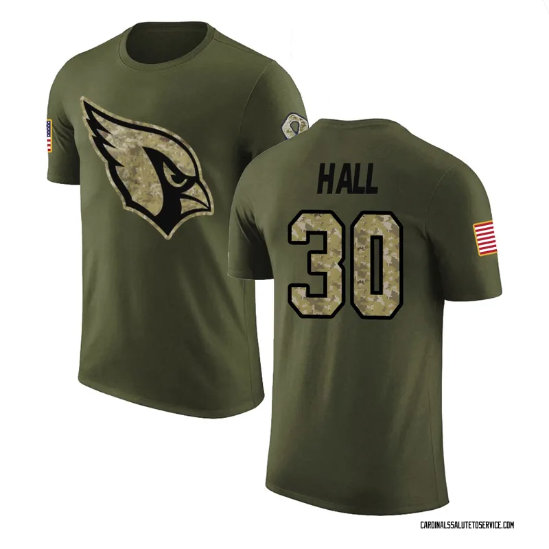 Men's Darren Hall Arizona Cardinals Legend Olive Salute to Service T-Shirt