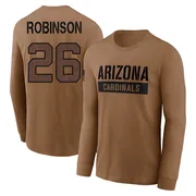 Men's Jammie Robinson Arizona Cardinals Brown 2023 Salute To Service Long Sleeve T-Shirt