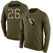 Men's Jammie Robinson Arizona Cardinals Legend Olive Salute to Service Sideline Long Sleeve T-Shirt