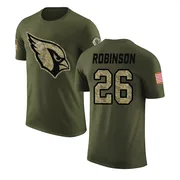 Men's Jammie Robinson Arizona Cardinals Legend Olive Salute to Service T-Shirt