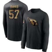 Men's Keshawn Banks Arizona Cardinals Black 2020 Salute To Service Sideline Performance Long Sleeve T-Shirt