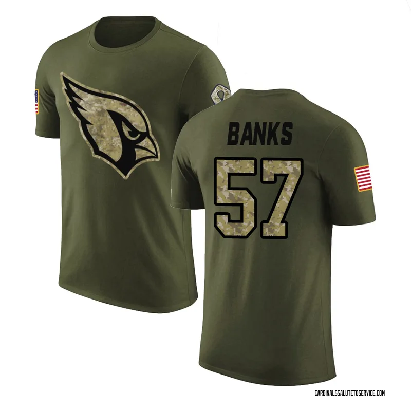 Men's Keshawn Banks Arizona Cardinals Legend Olive Salute to Service T-Shirt