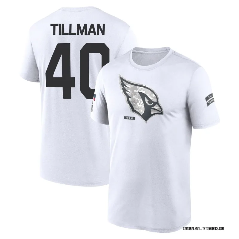 Men's Pat Tillman Arizona Cardinals Legend White 2024 Salute to Service Performance T-Shirt