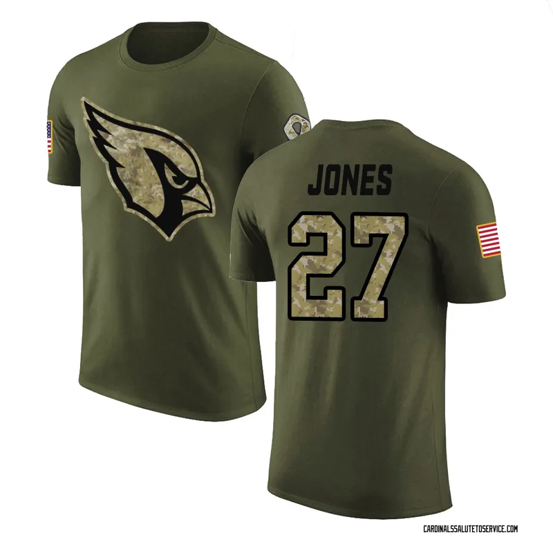 Men's Vi Jones Arizona Cardinals Legend Olive Salute to Service T-Shirt