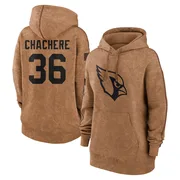 Women's Andre Chachere Arizona Cardinals Brown 2023 Salute To Service Pullover Hoodie