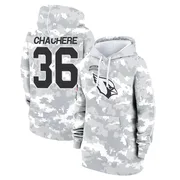 Women's Andre Chachere Arizona Cardinals Camo Arctic 2024 Salute to Service Club Fleece Pullover Hoodie