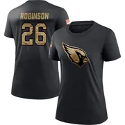 Women's Jammie Robinson Arizona Cardinals Black 2020 Salute To Service Performance T-Shirt