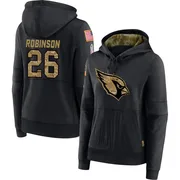 Women's Jammie Robinson Arizona Cardinals Black 2020 Salute to Service Sideline Performance Pullover Hoodie