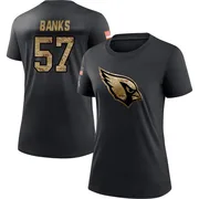 Women's Keshawn Banks Arizona Cardinals Black 2020 Salute To Service Performance T-Shirt