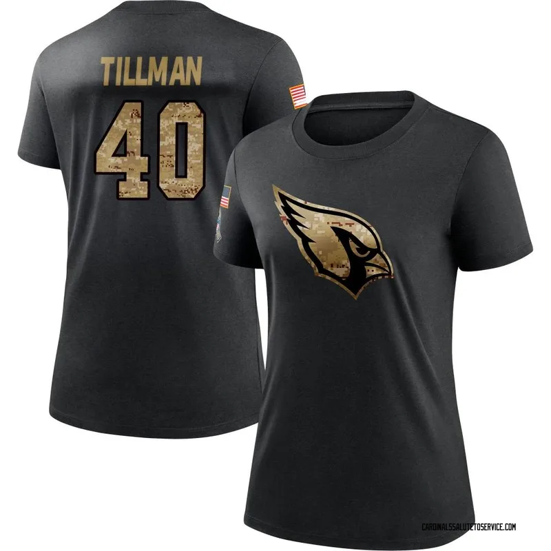 Women's Pat Tillman Arizona Cardinals Black 2020 Salute To Service Performance T-Shirt