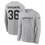 Youth Andre Chachere Arizona Cardinals Gray 2024 Salute to Service Long Sleeve T-Shirt