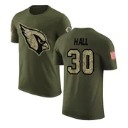 Youth Darren Hall Arizona Cardinals Legend Olive Salute to Service T-Shirt