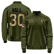 Youth Darren Hall Arizona Cardinals Olive Salute to Service Sideline Performance Jacket